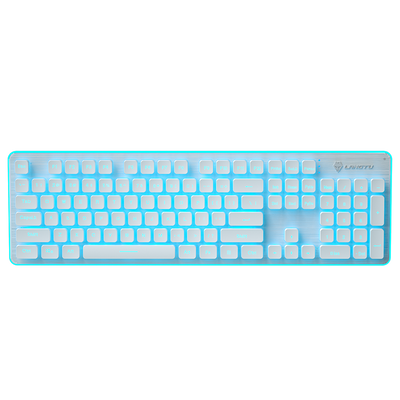 LANGTU L1 ice blue backlit full metal panel membrane keyboard