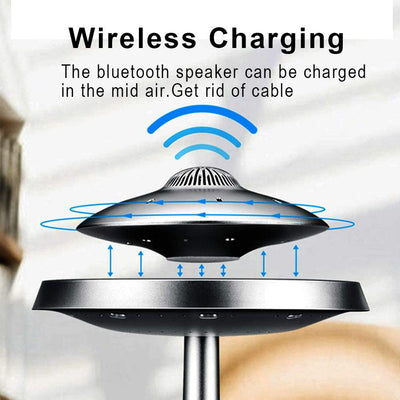 LANGTU UFO Magnetic Levitating Bluetooth 4.0 Wireless Charging LED Floating Lamp Speaker Grey - LANGTU Store