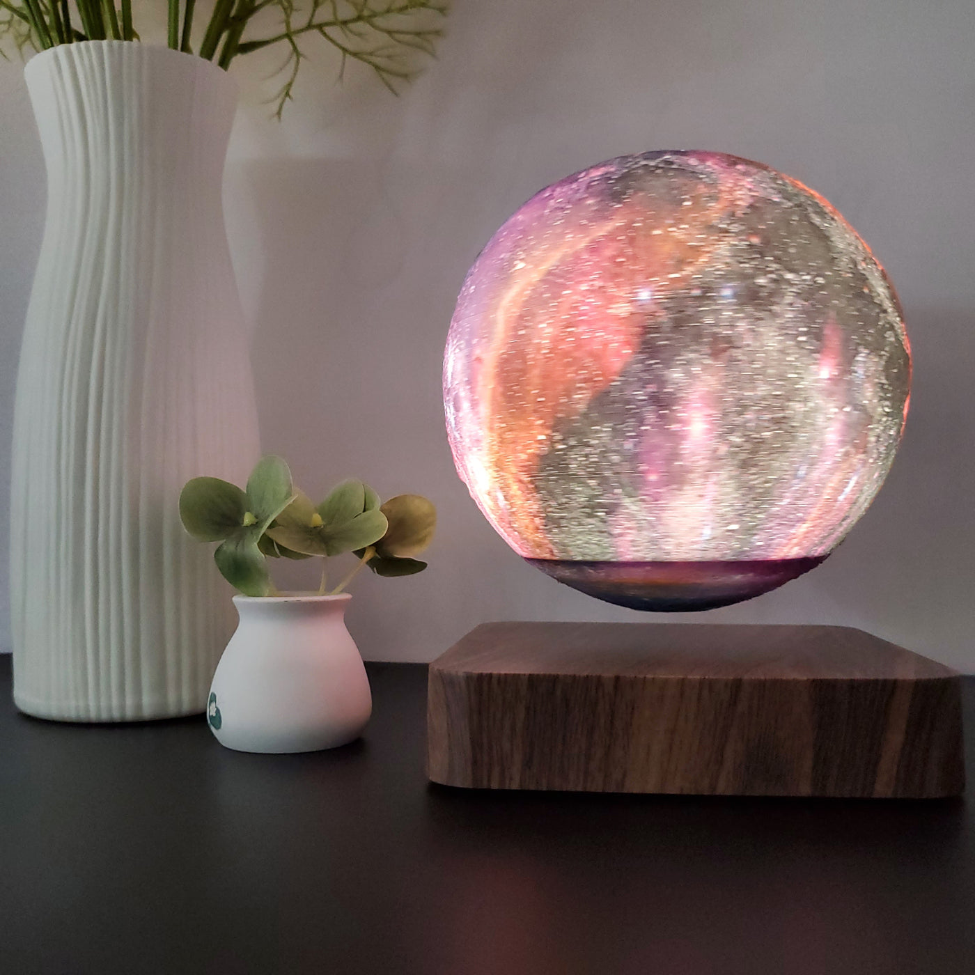 LANGTU Magnetic Levitating Luna Galaxy Floating 3D Printing LED Wireless Charging Moon Night Lamp Light Mixing Colors - LANGTU Store