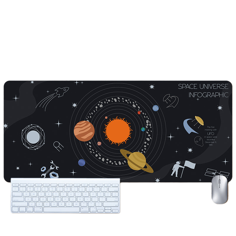 LANGTU Space Astronaut Theme Seam-edge Non-slip Gaming Mouse Pad