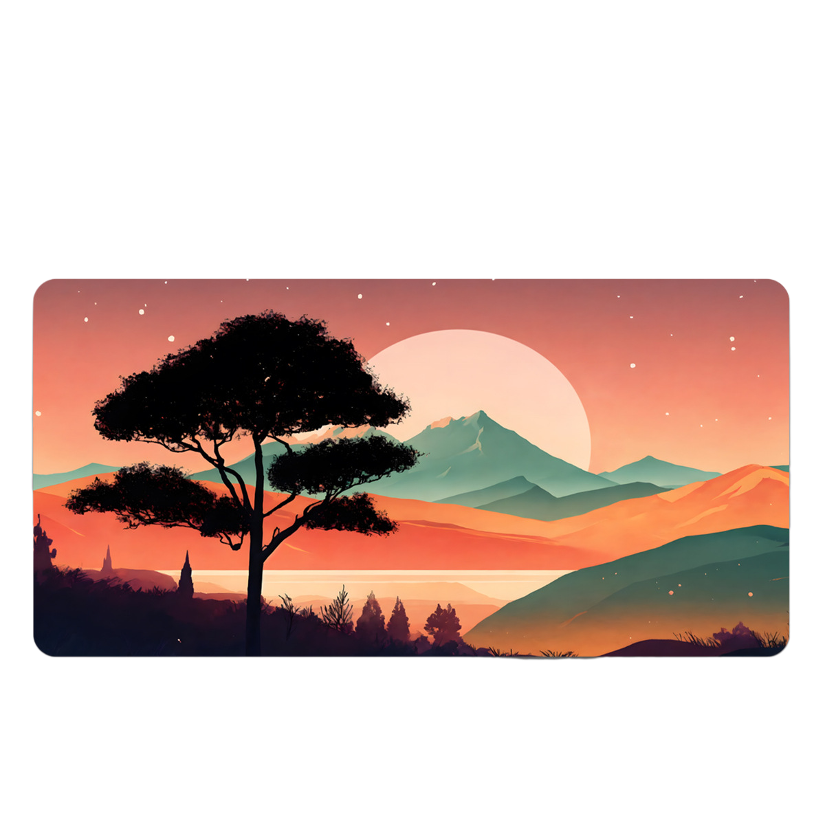 LANGTU Sunrise and Sunset Theme Office and Gaming Mouse Pad