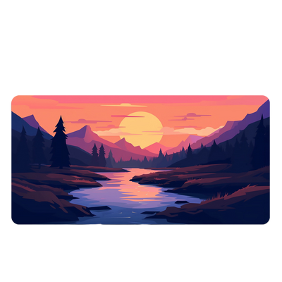 LANGTU Sunrise and Sunset Theme Office and Gaming Mouse Pad