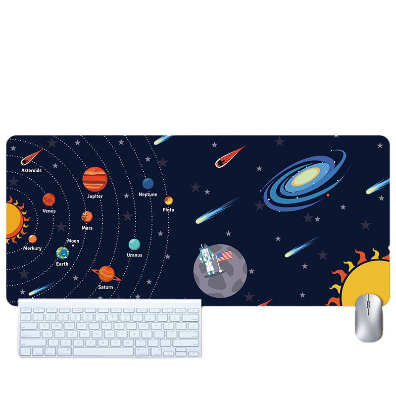 LANGTU Space Astronaut Theme Seam-edge Non-slip Gaming Mouse Pad