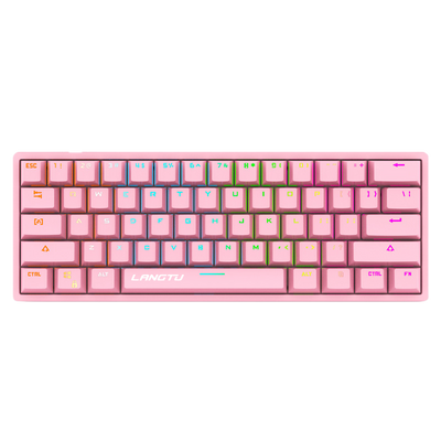 LANGTU K61 Type-C Wired 61-Key RGB Blue Switch Mechanical Keyboard