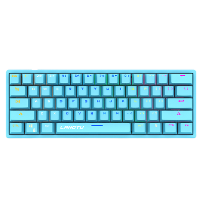 LANGTU K61 Type-C Wired 61-Key RGB Blue Switch Mechanical Keyboard