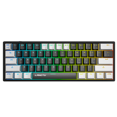 LANGTU K61 Type-C Wired 61-Key RGB Blue Switch Mechanical Keyboard