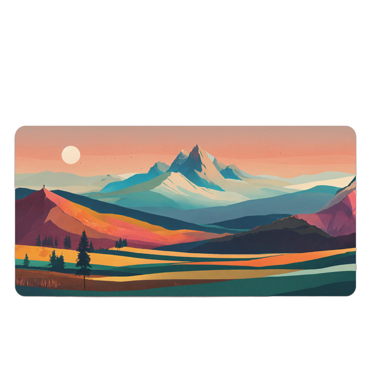 LANGTU Sunrise and Sunset Theme Office and Gaming Mouse Pad