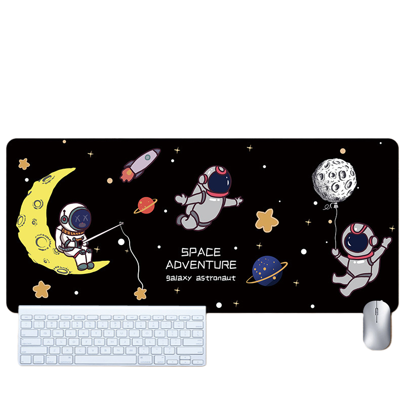 LANGTU Space Astronaut Theme Seam-edge Non-slip Gaming Mouse Pad