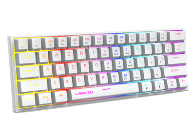 LANGTU K61 Type-C Wired 61-Key RGB Blue Switch Mechanical Keyboard