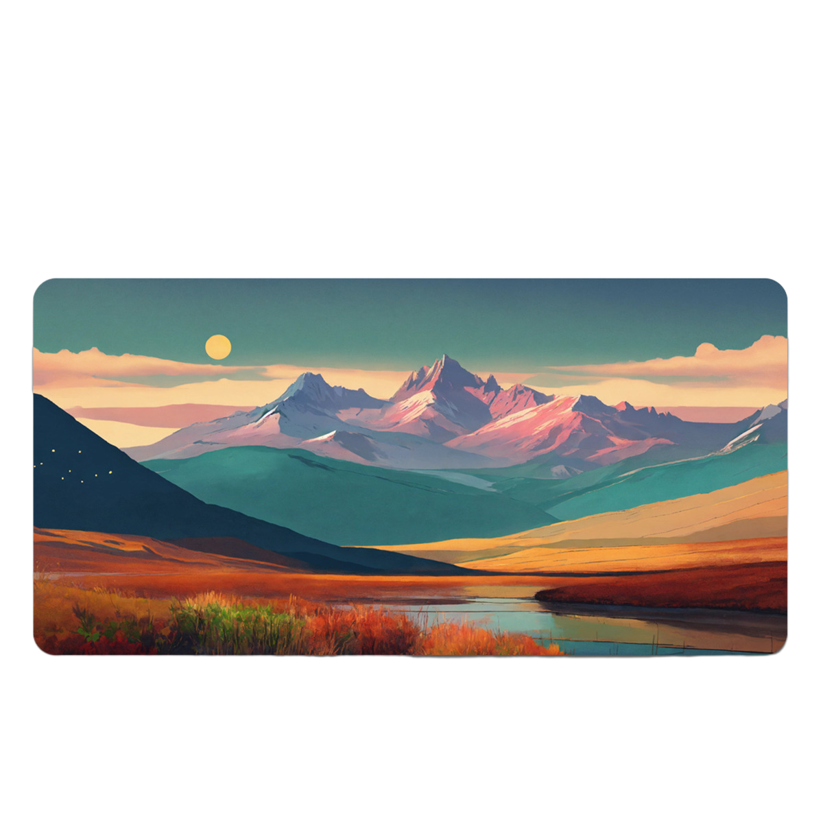 LANGTU Sunrise and Sunset Theme Office and Gaming Mouse Pad