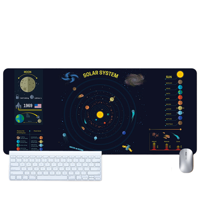 LANGTU Space Astronaut Theme Seam-edge Non-slip Gaming Mouse Pad