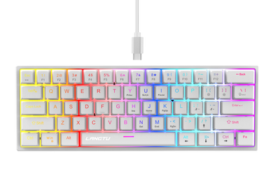 LANGTU K61 Type-C Wired 61-Key RGB Blue Switch Mechanical Keyboard