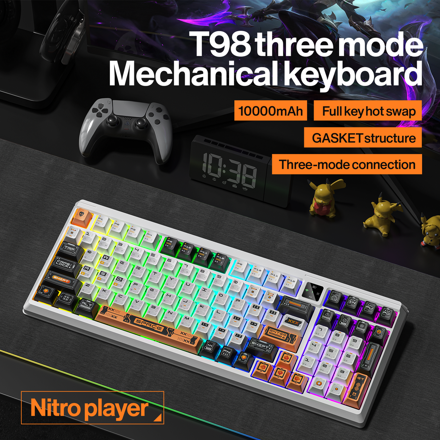 Langtu T98 Wireless Tri-Mode Efficiency And Experience Mechanical Keyboard