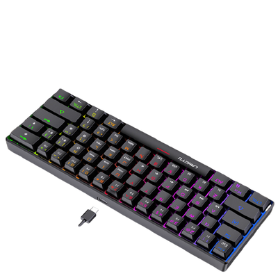 LANGTU G1000 Blue Switch Rainbow RGB Hintergrundbeleuchtung 61 Tasten Bluetooth 5.0 Kabellose mechanische Tastatur mit 3 Verbindungsmodi Weiß