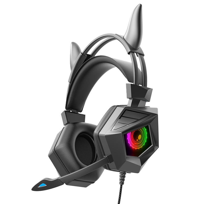 LANGTU SY-G15 Bull Ear Gaming Headset with Microphone Wired Headset RGB Lighting