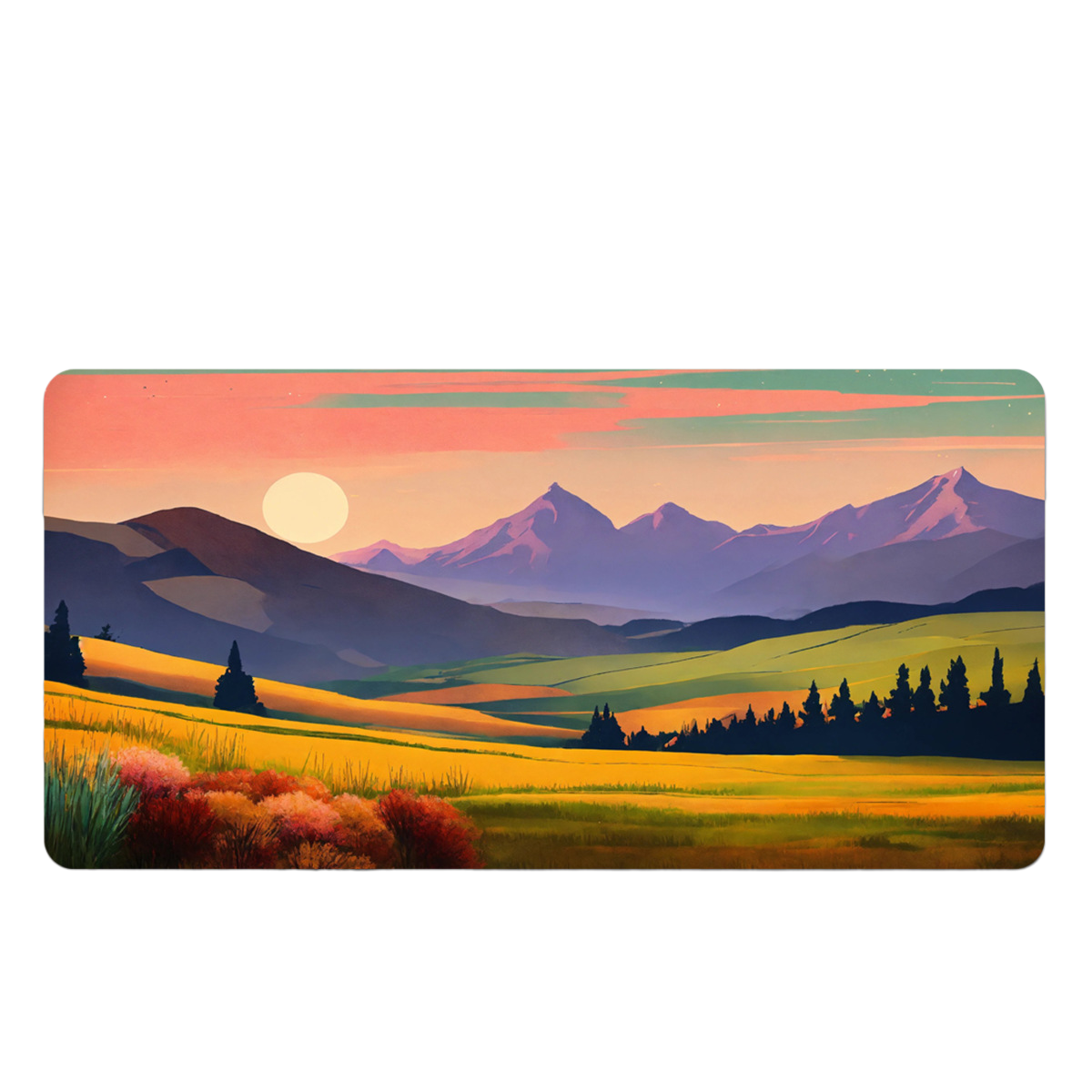 LANGTU Sunrise and Sunset Theme Office and Gaming Mouse Pad