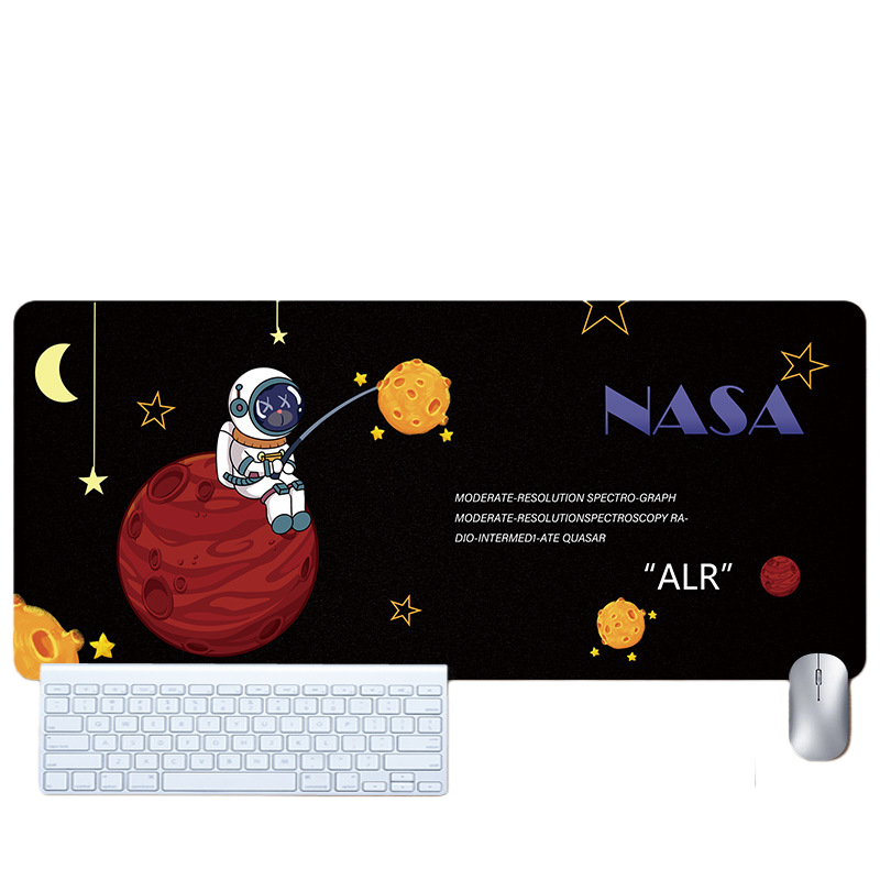 LANGTU Space Astronaut Theme Seam-edge Non-slip Gaming Mouse Pad