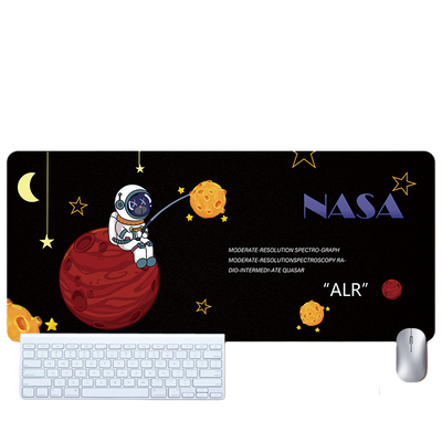 LANGTU Space Astronaut Theme Seam-edge Non-slip Gaming Mouse Pad