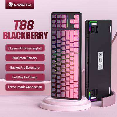 LNAGTU T88 Ultra Quiet TRI-MODE Office & Gaming Wireless Mechanical Keyboard