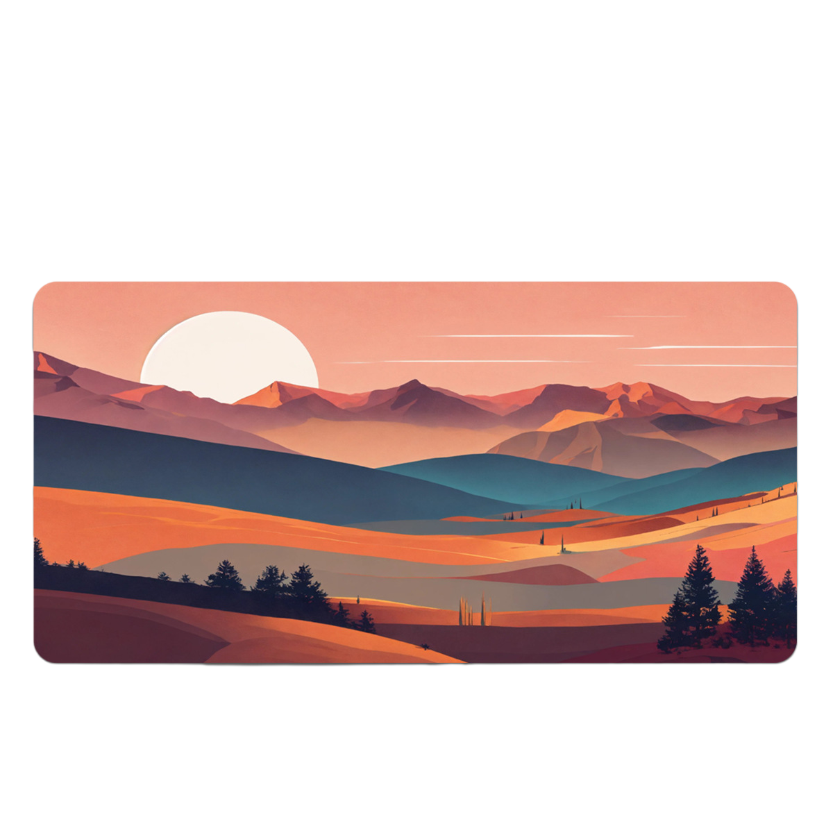 LANGTU Sunrise and Sunset Theme Office and Gaming Mouse Pad