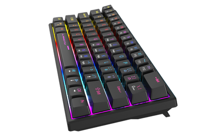 LANGTU K61 Type-C Wired 61-Key RGB Blue Switch Mechanical Keyboard