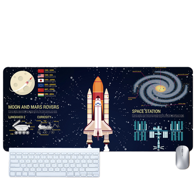 LANGTU Space Astronaut Theme Seam-edge Non-slip Gaming Mouse Pad