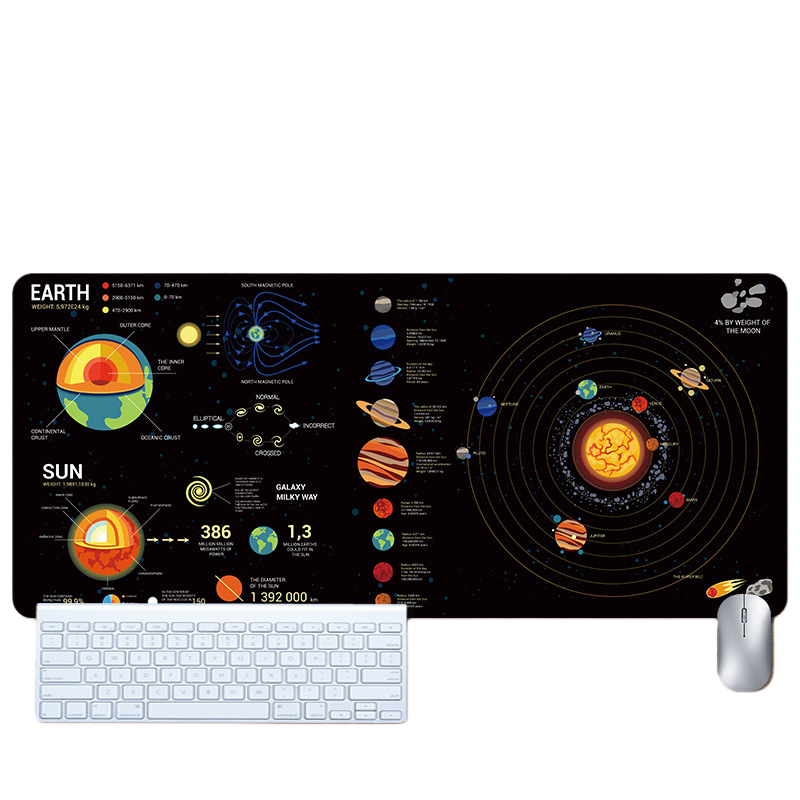 LANGTU Space Astronaut Theme Seam-edge Non-slip Gaming Mouse Pad