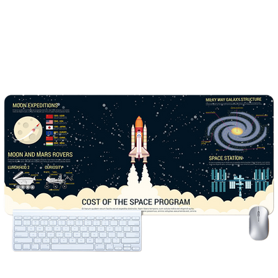 LANGTU Space Astronaut Theme Seam-edge Non-slip Gaming Mouse Pad