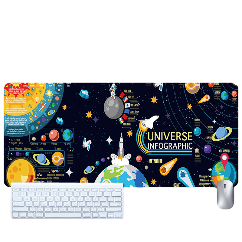 LANGTU Space Astronaut Theme Seam-edge Non-slip Gaming Mouse Pad