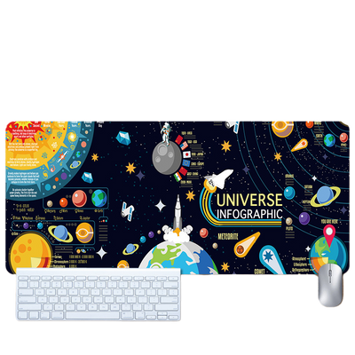 LANGTU Space Astronaut Theme Seam-edge Non-slip Gaming Mouse Pad