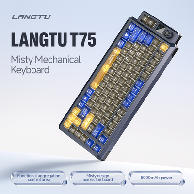 LANGTU T75 HIGH-END RGB TRI-MODE GAMING AND OFFICE MECHNICAL KEYBOARD
