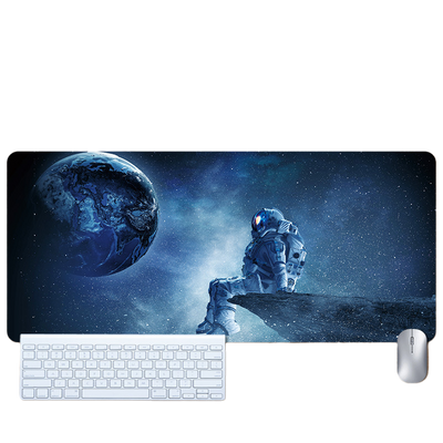 LANGTU Space Astronaut Theme Seam-edge Non-slip Gaming Mouse Pad