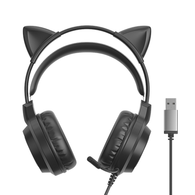 LANGTU G35 Cute Cat Ear Gaming Headset  Wired Headset With Microphone