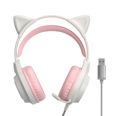 LANGTU G35 Cute Cat Ear Gaming Headset  Wired Headset With Microphone