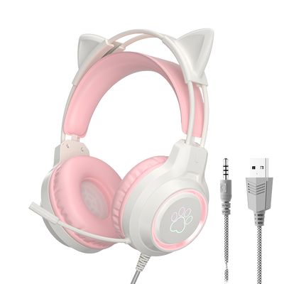 LANGTU G35 Cute Cat Ear Gaming Headset  Wired Headset With Microphone