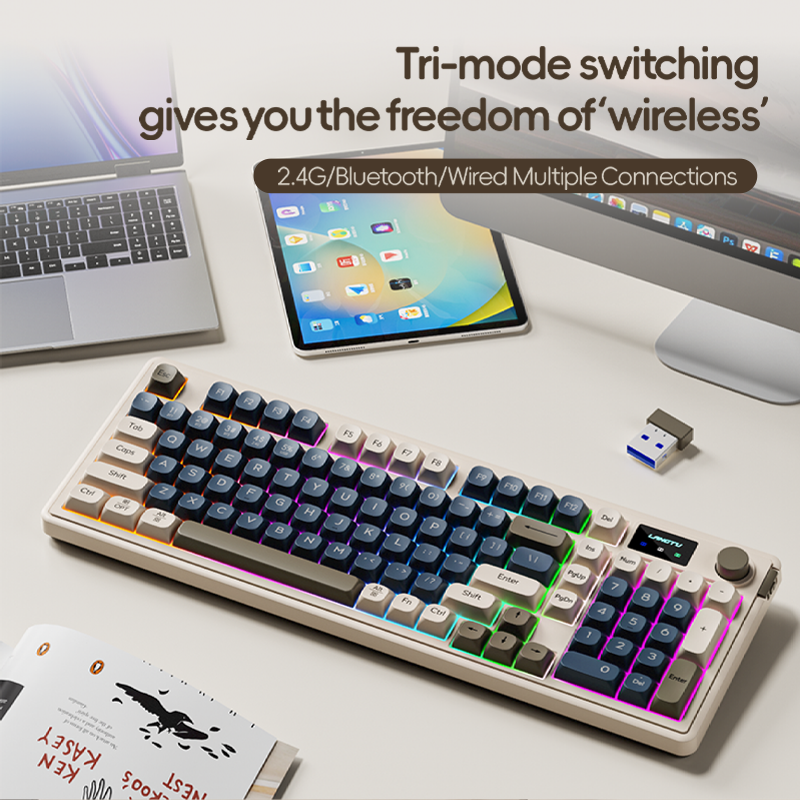 LANGTU L98 RGB TRI-MODE HIGH-END GAMING OFFICE KEYBOARD