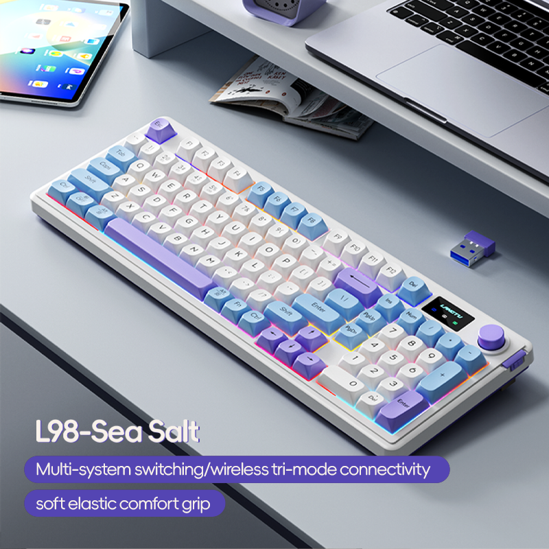 LANGTU L98 RGB TRI-MODE HIGH-END GAMING OFFICE KEYBOARD