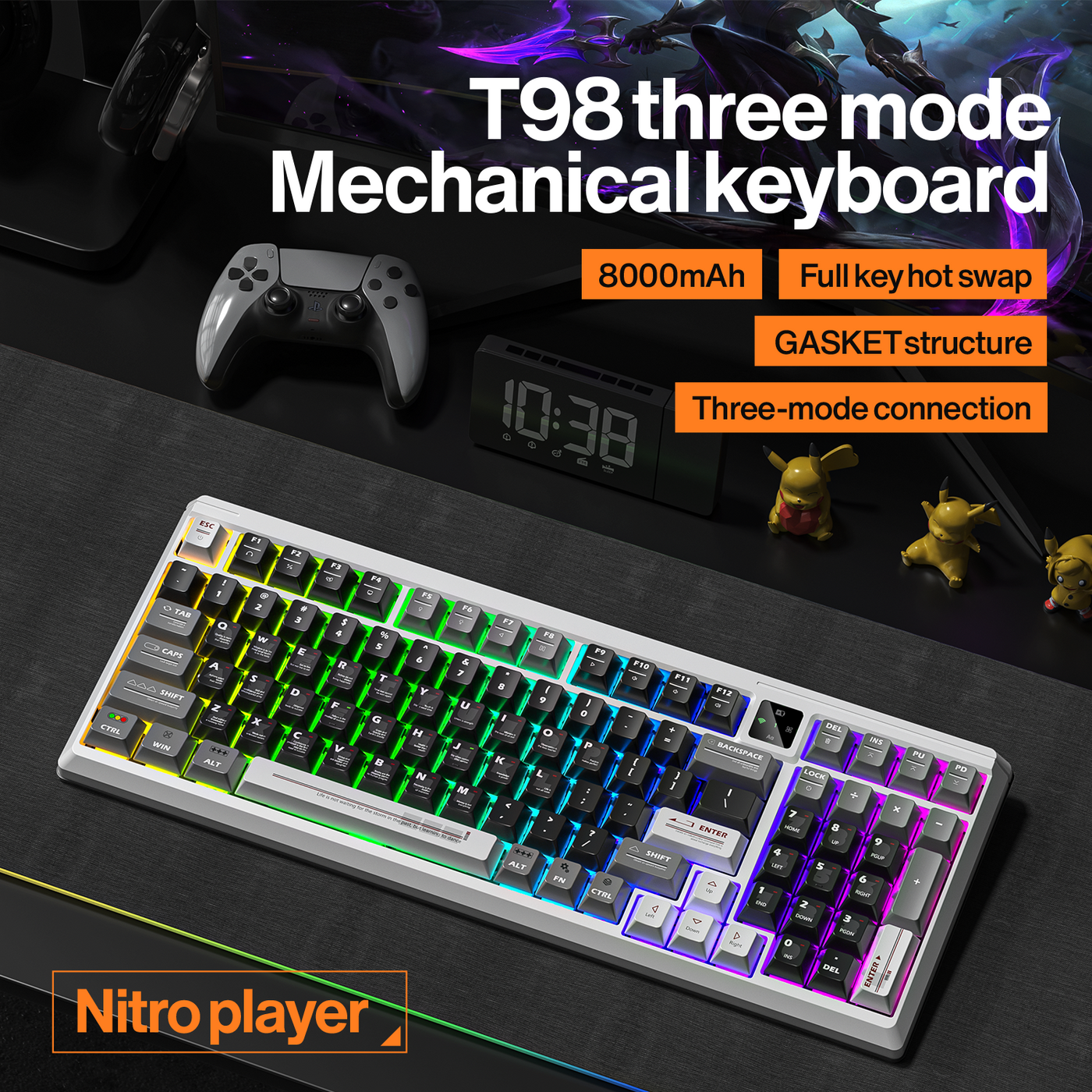 Langtu T98 Wireless Tri-Mode Efficiency And Experience Mechanical Keyboard