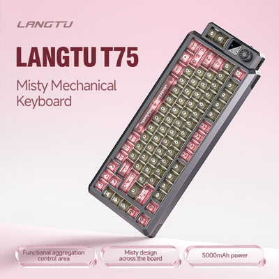 LANGTU T75 HIGH-END RGB TRI-MODE GAMING AND OFFICE MECHNICAL KEYBOARD