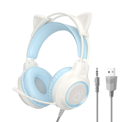 LANGTU G35 Cute Cat Ear Gaming Headset  Wired Headset With Microphone