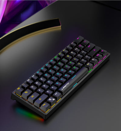 LANGTU K61 Type-C Wired 61-Key RGB Blue Switch Mechanical Keyboard