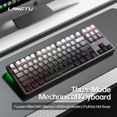 LNAGTU T88 Ultra Quiet TRI-MODE Office & Gaming Wireless Mechanical Keyboard