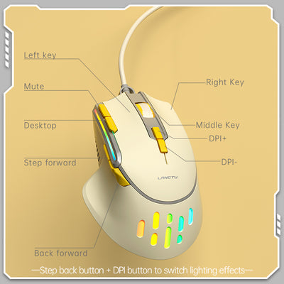 LANGTU G3 RGB Dual-Mode Gaming Mechanical Mouse