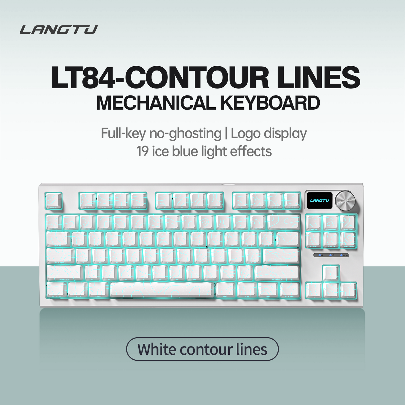LANGTU LT84 RGB Wired Wireless Tri-mode Gaming And Office Mechanical Keyboard