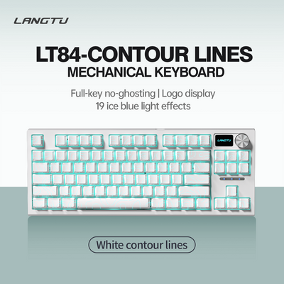 LANGTU LT84 RGB Wired Wireless Tri-mode Gaming And Office Mechanical Keyboard