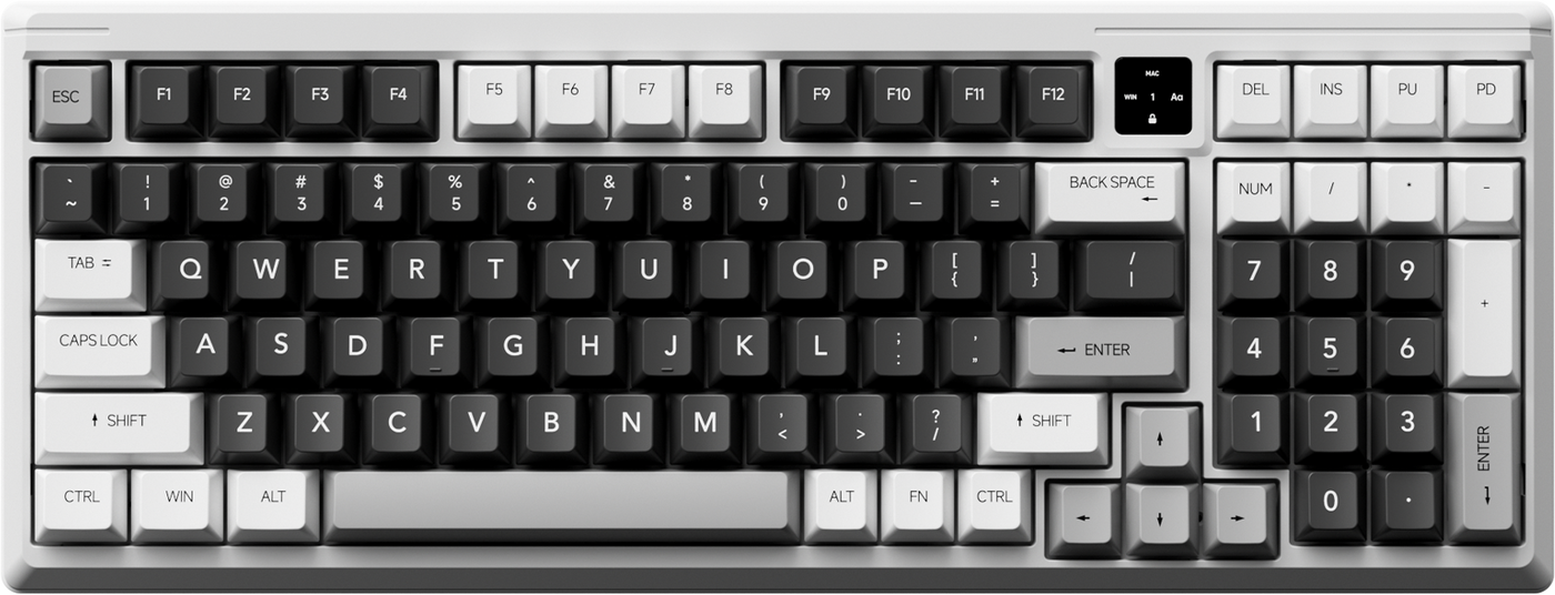 Langtu T98 Wired Hot Swap Game Office Mechanical Keyboard （White Ice Blue）