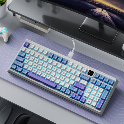 Langtu T98 Wired Hot Swap Game Office Mechanical Keyboard （White Ice Blue）