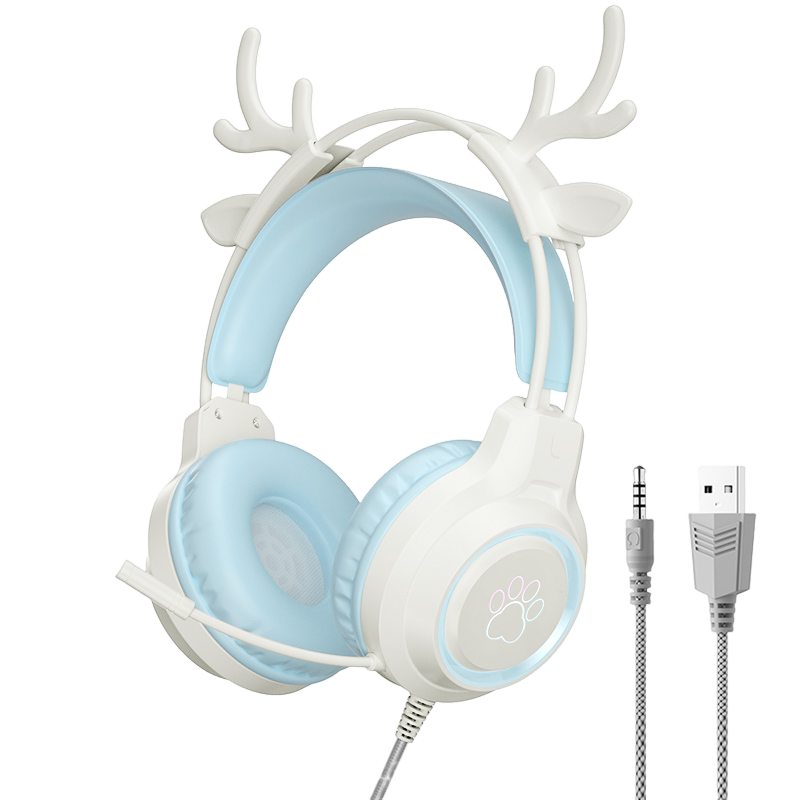 LANGTU G35 Cute Deer Ear Gaming Headset Wired Headset With Microphone