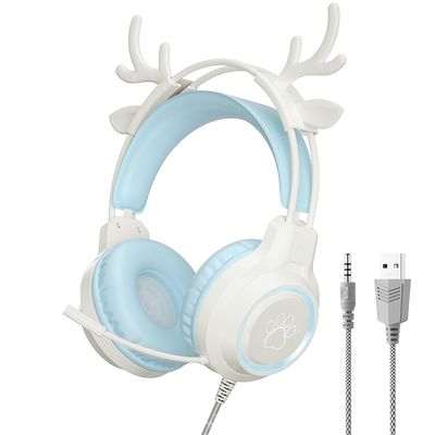 LANGTU G35 Cute Deer Ear Gaming Headset Wired Headset With Microphone