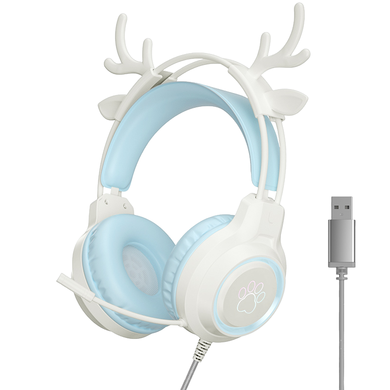 LANGTU G35 Cute Deer Ear Gaming Headset Wired Headset With Microphone